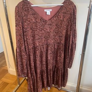 Lucky Brand long sleeve boho dress